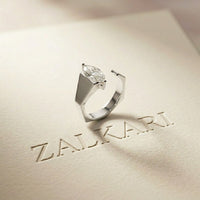 1.00 Ct Marquise Cut Moissanite Modern Open Ring