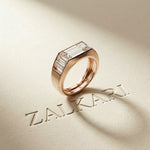 3.45 Ct Baguette Cut Moissanite Art Deco Band Ring