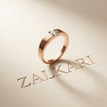0.3 Ct Round Cut Moissanite Solitaire Band