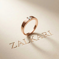0.3 Ct Round Cut Moissanite Solitaire Band