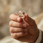 0.3 Ct Round Cut Moissanite Solitaire Band