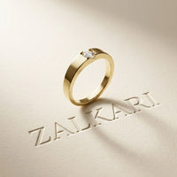 0.3 Ct Round Cut Moissanite Solitaire Band