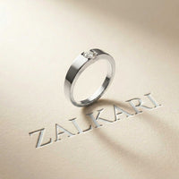 0.3 Ct Round Cut Moissanite Solitaire Band