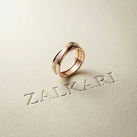 0.29 Ct Round Cut Moissanite Criss-Cross Band Ring