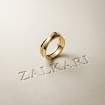 0.29 Ct Round Cut Moissanite Criss-Cross Band Ring