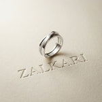 0.29 Ct Round Cut Moissanite Criss-Cross Band Ring