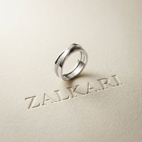 0.29 Ct Round Cut Moissanite Criss-Cross Band Ring