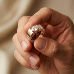 1.20 Ct Round Cut Moissanite Men's Bezel Statement Ring