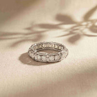 1.20 Ct Round Cut Moissanite Eternity Band Ring