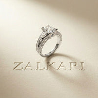 3.15 Ct Radiant Cut Moissanite Split Shank Ring