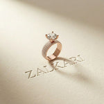 4.25 Ct Round Cut Moissanite Grand Pavé Statement Ring
