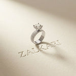 4.25 Ct Round Cut Moissanite Grand Pavé Statement Ring