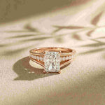 1.80 Ct Radiant Cut Moissanite Classic Accent Ring
