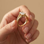 1.80 Ct Radiant Cut Moissanite Classic Accent Ring