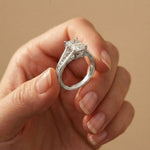 1.80 Ct Radiant Cut Moissanite Classic Accent Ring