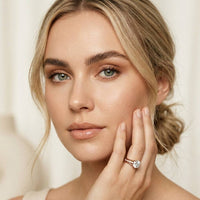 1.80 Ct Round Cut Moissanite Signature Accent Ring