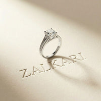 2.30 Ct Cushion Cut Moissanite Elegant Split Shank Ring