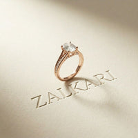 2.30 Ct Oval Cut Moissanite Elegant Split Shank Ring