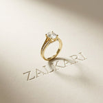 2.30 Ct Oval Cut Moissanite Elegant Split Shank Ring