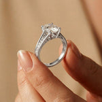 2.30 Ct Oval Cut Moissanite Elegant Split Shank Ring