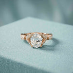 3 Ct Oval Cut Cathedral Pavé Moissanite Ring