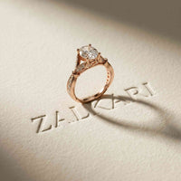3 Ct Oval Cut Cathedral Pavé Moissanite Ring
