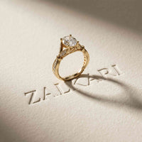 3 Ct Oval Cut Cathedral Pavé Moissanite Ring