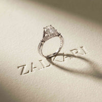 3 Ct Oval Cut Cathedral Pavé Moissanite Ring