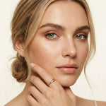 0.11 Ct Round Cut Crossover Pavé Moissanite Ring