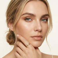 0.11 Ct Round Cut Crossover Pavé Moissanite Ring