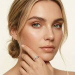 0.11 Ct Round Cut Crossover Pavé Moissanite Ring