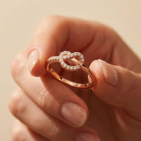 0.10 Ct Round Cut Infinity Knot Moissanite Ring
