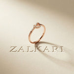 0.10 Ct Round Cut Infinity Knot Moissanite Ring