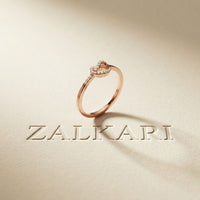 0.10 Ct Round Cut Infinity Knot Moissanite Ring