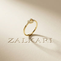 0.10 Ct Round Cut Infinity Knot Moissanite Ring