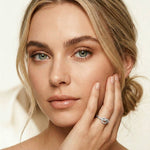 0.10 Ct Round Cut Infinity Knot Moissanite Ring