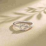 0.10 Ct Round Cut Infinity Knot Moissanite Ring
