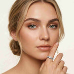 0.70 Ct Round Cut Moissanite Criss Cross Pavé Ring