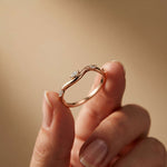 0.10 Ct Marquise Cut Moissanite Twisted Vine Band Ring