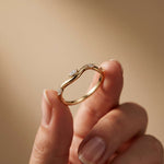 0.10 Ct Marquise Cut Moissanite Twisted Vine Band Ring