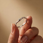 0.10 Ct Marquise Cut Moissanite Twisted Vine Band Ring