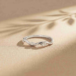 0.10 Ct Marquise Cut Moissanite Twisted Vine Band Ring