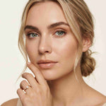 0.10 Ct Round Cut Moissanite Bypass Wrap Ring