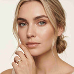 0.10 Ct Round Cut Moissanite Bypass Wrap Ring