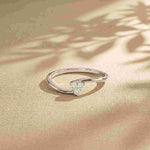 0.10 Ct Round Cut Moissanite Bypass Wrap Ring