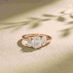 1.55 Ct Oval Cut Moissanite Classic Three Stone Ring