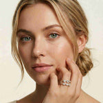 0.50 Ct Multi-Stone Open Gallery Moissanite Ring