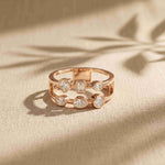 0.50 Ct Multi-Stone Open Gallery Moissanite Ring