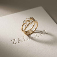 0.50 Ct Multi-Stone Open Gallery Moissanite Ring