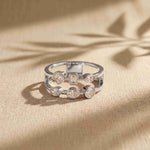 0.50 Ct Multi-Stone Open Gallery Moissanite Ring